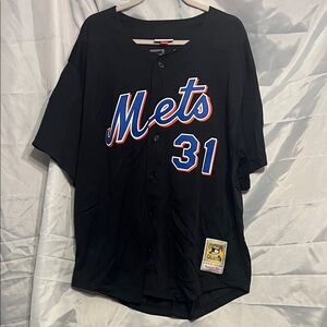 Mets Black Button-Up Jersey